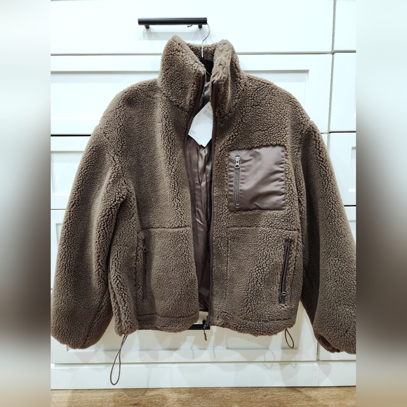 & Other Stories Boxy Pile Jacket - Picture 2 of 4